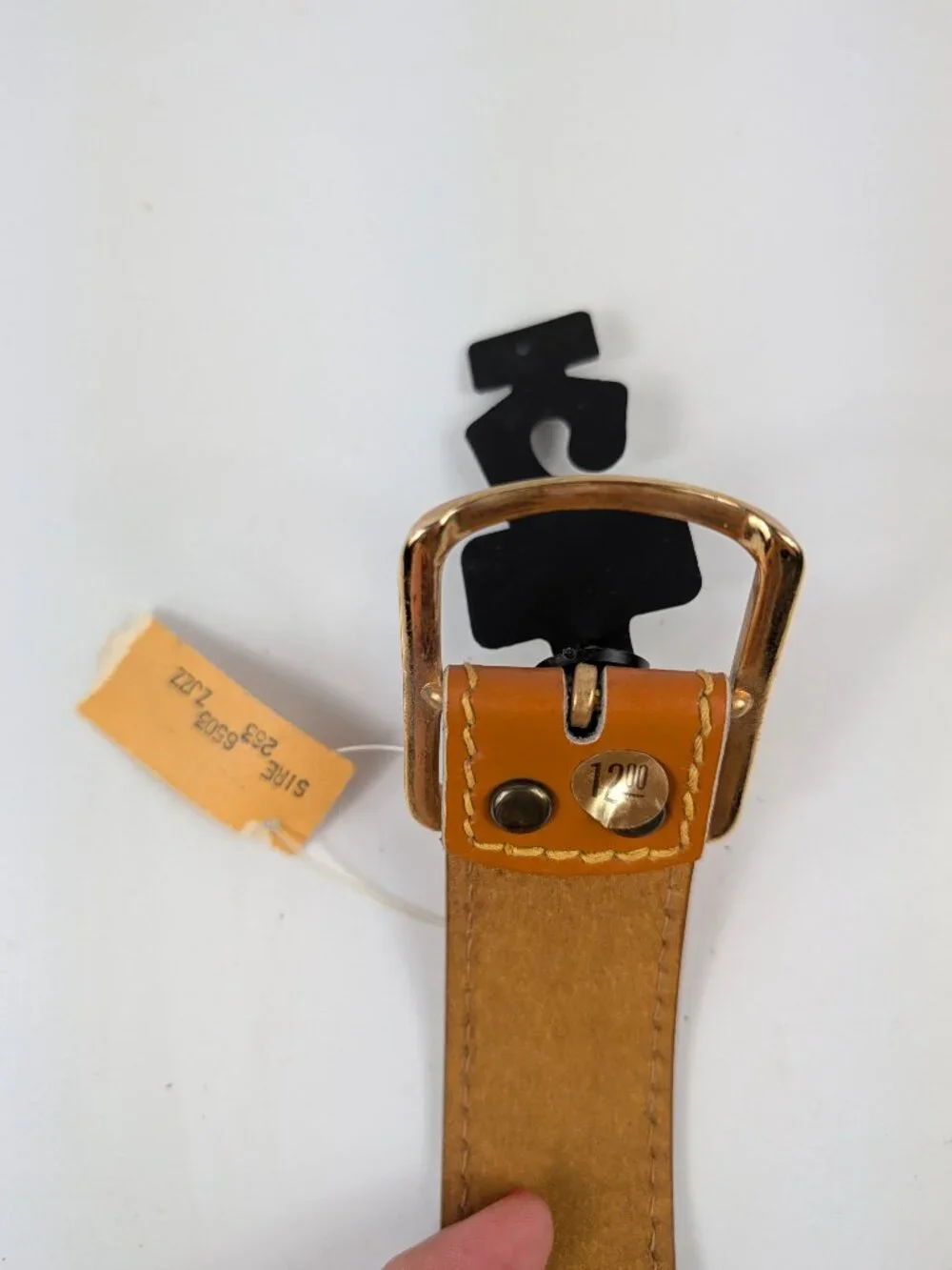 Vintage Dore's Jeans Ville Leather Belt Denim Jean Inset Mens 32 x 1.5